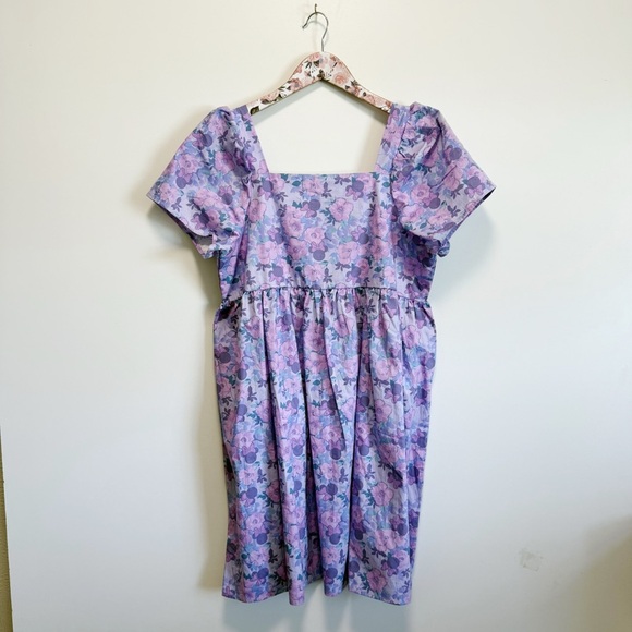 MINNIE MOUSE Disney Purple Floral Square Neck Dress Girls XXL - Picture 8 of 8